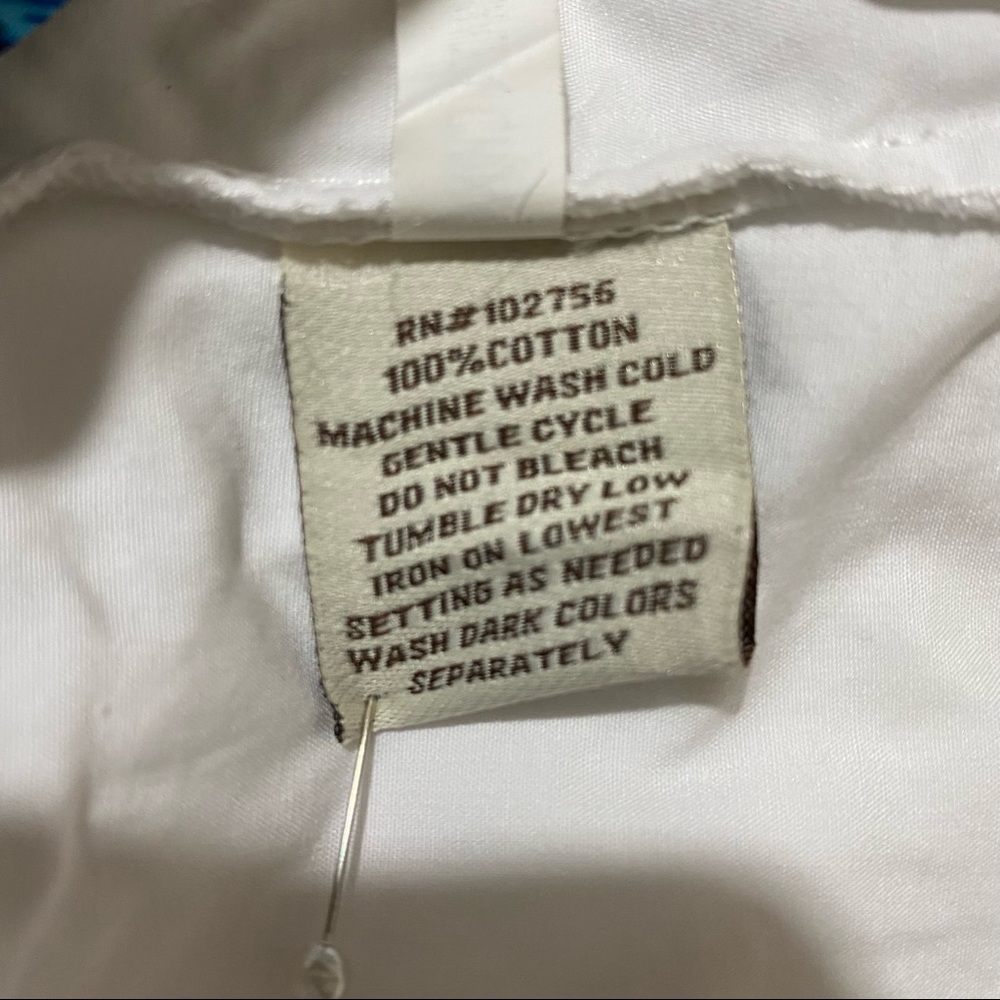 Platini Men’s Embroidered Button Down Shirt w/ Paisley Pattern Trim Sz M  White - Picture 10 of 10